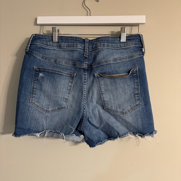 2/$15 Universal Thread High Rise Midi Distressed Denim Shorts - Picture 3 of 5